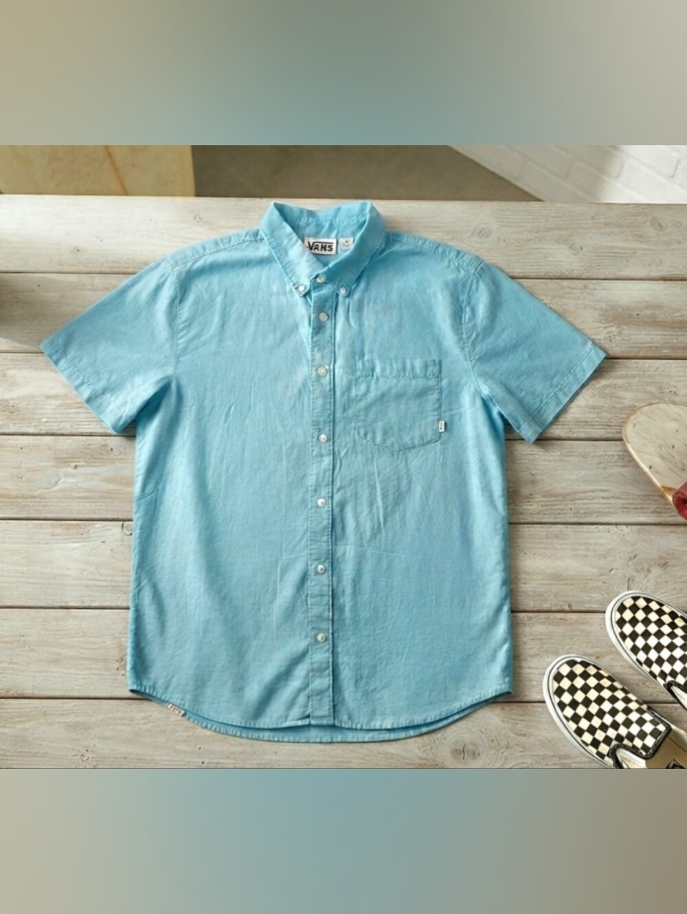 Vans Off The Wall Short Sleeve Button Down Shirt M